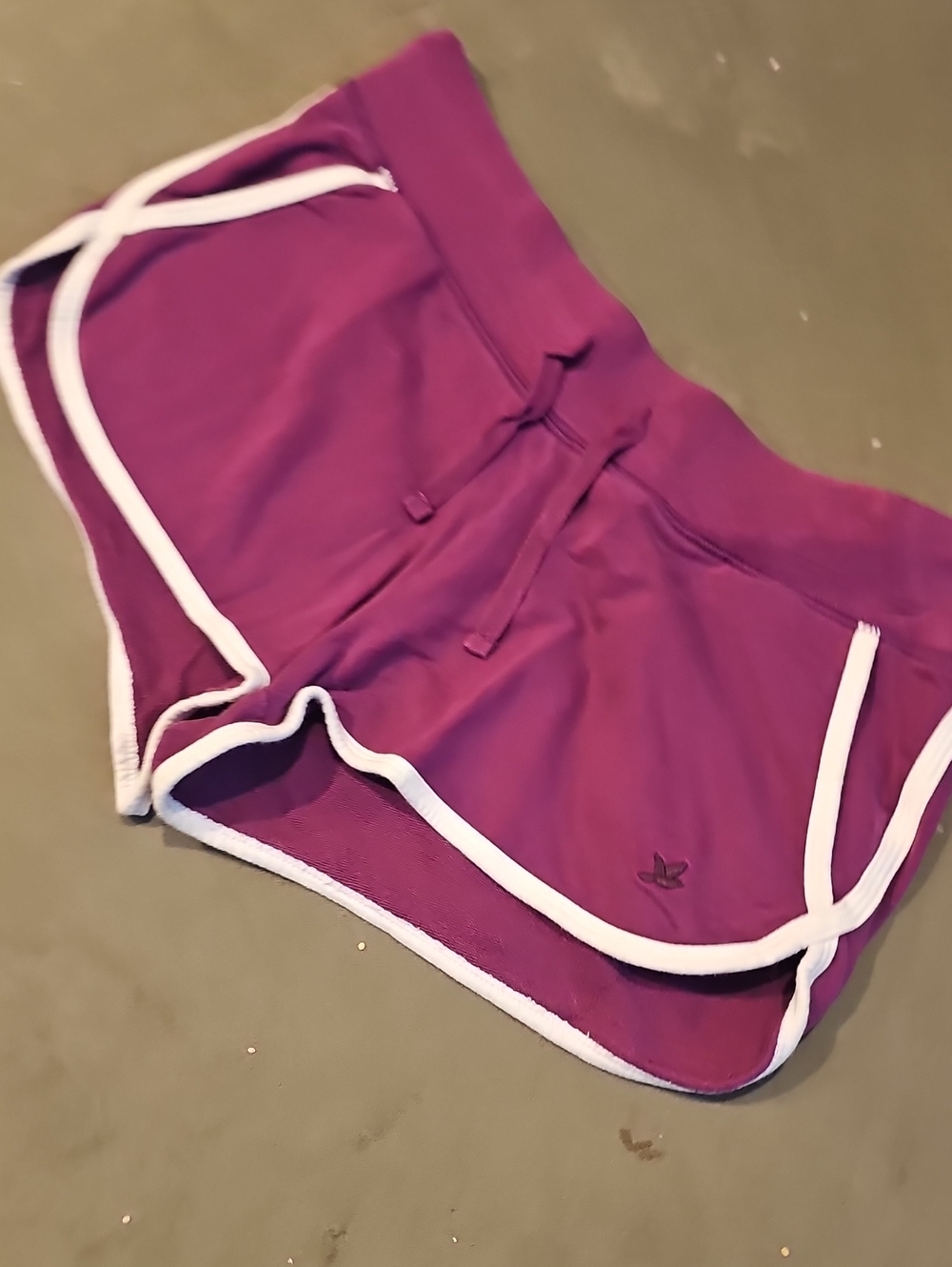 aerie Purple Athletic Shorts with White Trim